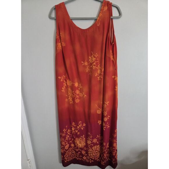 R&K Originals Dresses & Skirts - Womens Sheath Dress R & K Originals 20W Rayon Orange Fade Burgundy